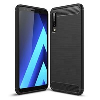Защитный чехол UniCase Carbon черный для Samsung Galaxy A7 (2018)