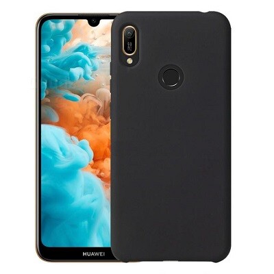 Силиконовый чехол Silicone Case черный для Huawei Y7 Prime 2019/ Y7 2019(1)