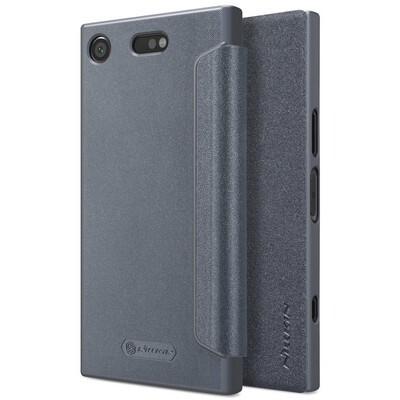 Полиуретановый чехол книга Nillkin Sparkle Leather Case Black для Sony Xperia XZ1 Compact(4)