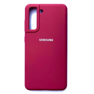 Силиконовый чехол Silicone Case бордовый для Samsung Galaxy S21 FE(1)