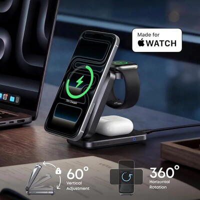 Беспроводная док-станция Anker Prime 3-in-1 Wireless Charging Station MagGo (B25N1)(5)