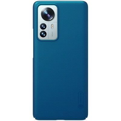 Пластиковый чехол с подставкой Nillkin Super Frosted Shield Синий для Xiaomi 12 Pro(1)