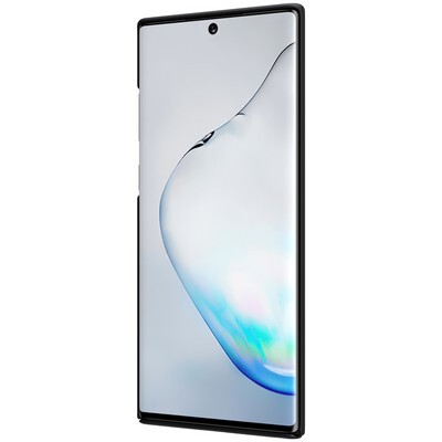 Пластиковый чехол с подставкой Nillkin Super Frosted Shield Черный для Samsung Galaxy Note 10 Plus(2)