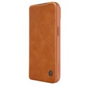 Кожаный чехол Nillkin Qin Pro Leather Case Коричневый для Apple iPhone 15(#1)