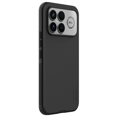 Пластиковый чехол с пластиной Magsafe Nillkin Super Frosted Shield Pro Magnetic Case черный  для Xiaomi Redmi K90 Pro Max(3)