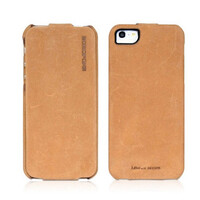 Кожаный чехол Borofone Colonel leather case Beige для Apple iPhone 5/5s/SE