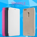 Полиуретановый чехол книга Nillkin Sparkle Leather Case Gold для Asus ZenFone 3 Ultra ZU680KL(#4)