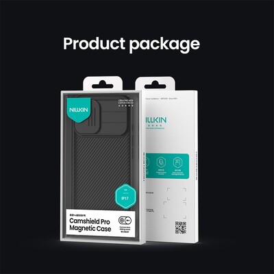 Чехол с защитой камеры Nillkin CamShield Pro Magnetic черный для Apple iPhone 17(14)