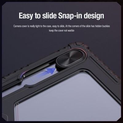 Защитный чехол Nillkin Bumper Leather Case Pro Multi-angle Черный для Samsung Galaxy Tab S9 Plus 5G(5)