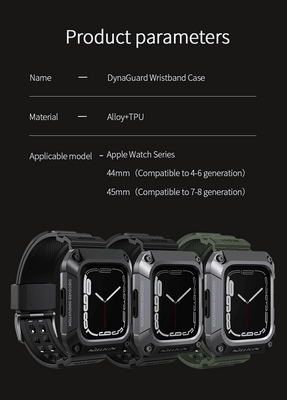Защитный чехол NILLKIN DynaGuard Wristband Case Серый для Apple Watch 45 mm (7/ 8 series) для Apple(7)