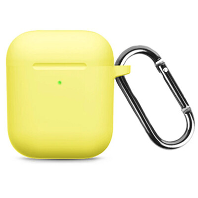 Силиконовый чехол для наушников Silicone Case желтый для Apple AirPods 1/2(1)