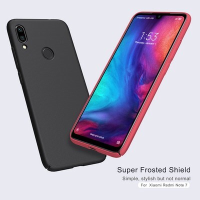 Пластиковый чехол с подставкой Nillkin Super Frosted Shield Золотой для Xiaomi Redmi Note 7(3)
