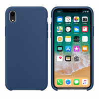 Силиконовый чехол синий для Apple iPhone XR