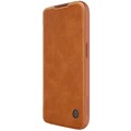 Кожаный чехол Nillkin Qin Pro Leather Case Коричневый для Apple iPhone 15 Pro(#1)