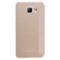 Полиуретановый чехол книга Nillkin Sparkle Leather Case Gold для Samsung A310F Galaxy A3 (2016)(#2)