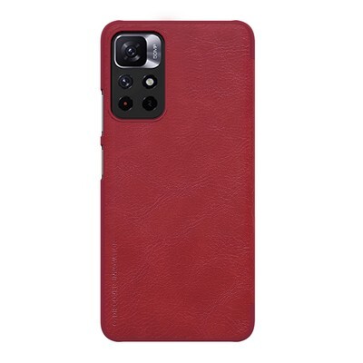 Кожаный чехол Nillkin Qin Leather Case Красный для Xiaomi Poco M4 Pro 5G(2)