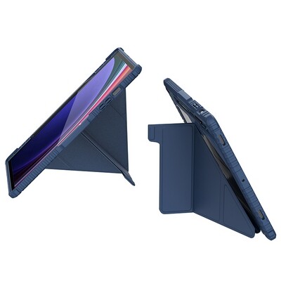 Защитный чехол Nillkin Bumper Leather Case Pro Multi-angle Синий для Samsung Galaxy Tab S9 Plus 5G(4)