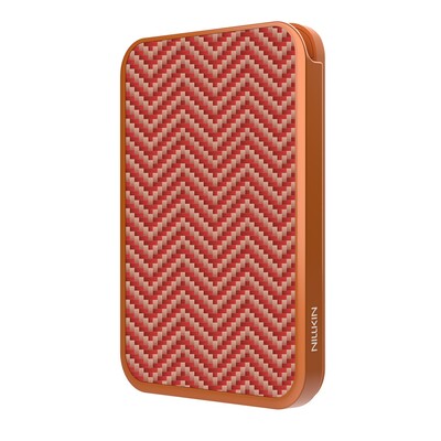 Кардхолдер с функцией подставки и защитой от RFID Nillkin FiberMate Magnetic Wallet Stand оранжевый(5)