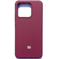 Силиконовый чехол с микрофиброй Silicone Case бордовый для Xiaomi 13
