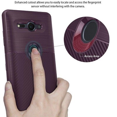 Защитный чехол бампер Ringke Onyx Case фиолетовый для Sony Xperia XZ2 Compact(4)