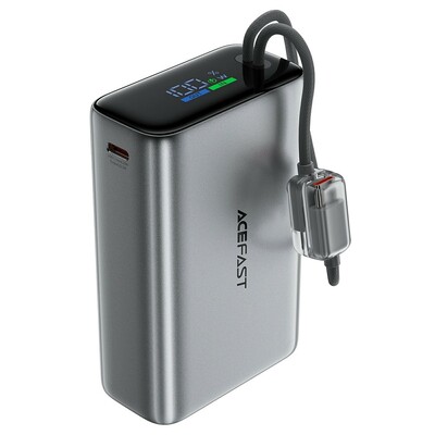 Внешний аккумулятор с экраном и встроенным кабелем Acefast M49 22.5W with two cables T205ALF 20000mAh(2)
