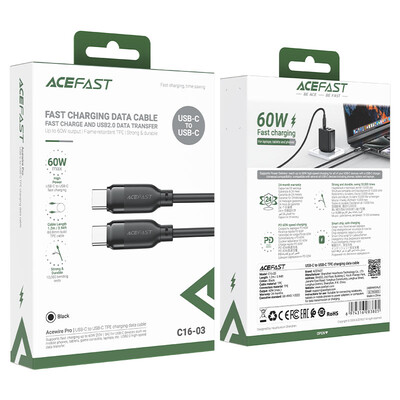 Кабель зарядки и синхронизации Acefast C16-03 60W USB-C to USB-C(6)