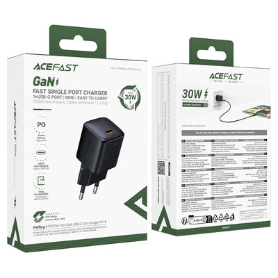 Сетевое зарядное устройство Acefast A118 PD30W GAN USB-C(8)