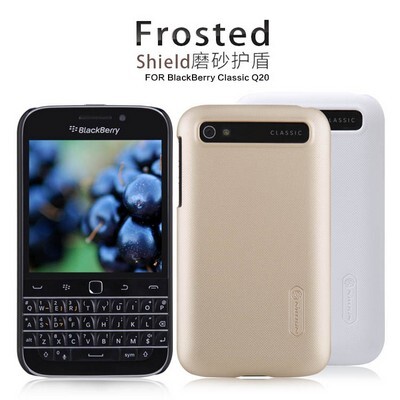 Пластиковый чехол с пленкой Nillkin Super Frosted Shield Black для BlackBerry Q20(4)