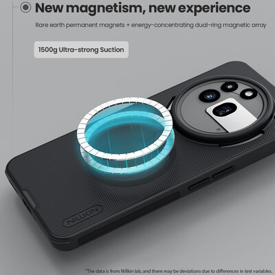Пластиковый чехол с пластиной Magsafe Nillkin Super Frosted Shield Pro Magnetic Case Черный для Nothing Phone 3a Pro(8)