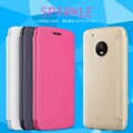 Полиуретановый чехол книга Nillkin Sparkle Leather Case Black для Motorola Moto G5 Plus(#4)