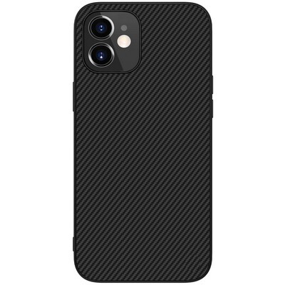 Пластиковый чехол Nillkin Synthetic Fiber Черный для Apple iPhone 12(1)