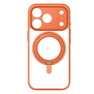Чехол с подставкой и кольцом Momax CaseFORM Roller Magnetic Case оранжевый для Apple iPhone 17 Pro Max(3)