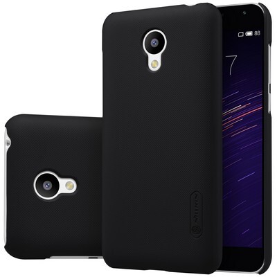 Пластиковый чехол с пленкой Nillkin Super Frosted Shield Black для Meizu M2 mini(3)