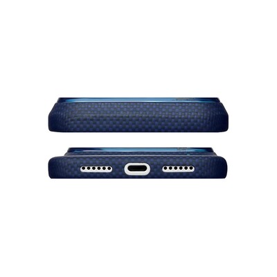 Кевларовый чехол с Magsafe Pitaka Edge Case Milky Way Galaxy 2.0 Nearfield Blue для Apple iPhone 18 Pro(5)