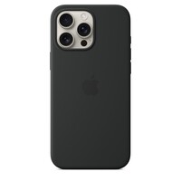 Силиконовый чехол с Magsafe черный для Apple iPhone 15 Pro Max