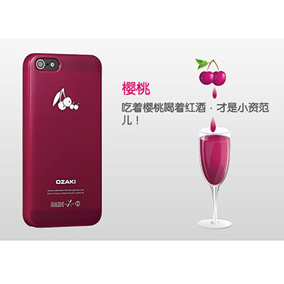 Пластиковый чехол Ozaki O!coat-Fruit Cherry (OC537CH) для Apple iPhone 5/5s/SE(2)