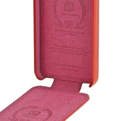 Кожаный чехол книга HOCO Duke Leather Case Red для Apple iPhone 5/5s/SE(4)