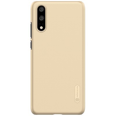 Пластиковый чехол с пленкой Nillkin Super Frosted Shield Золотой для Huawei P20(1)