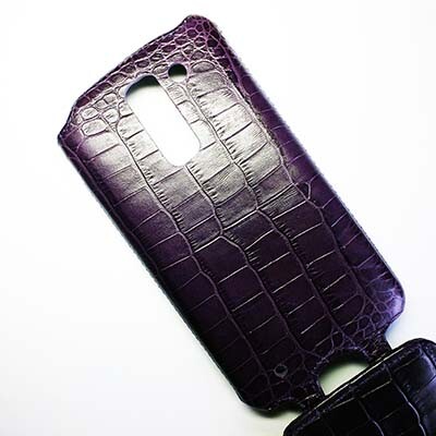 Кожаный чехол Abilita Leather Case Purple Crocodile для LG Optimus G Pro 2 D837(3)