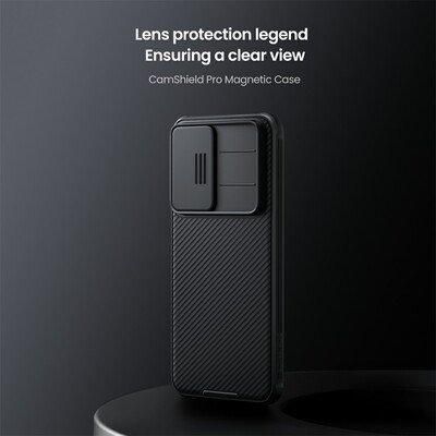 Чехол-накладка с защитой камеры Nillkin CamShield Pro черная для Samsung Galaxy A57(5)