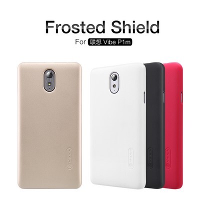 Пластиковый чехол с пленкой Nillkin Super Frosted Shield Gold для Lenovo Vibe P1M(4)