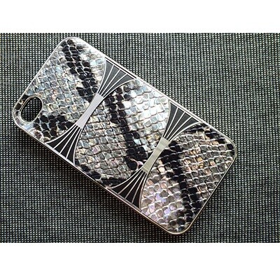 Пластиковый чехол Snake Print Case Silver для Apple iPhone 4/4S(1)