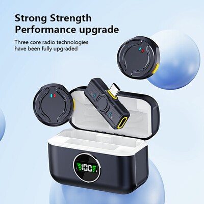 Петличный микрофон Q81 с разъемом Type-C, черный, 2шт(5)