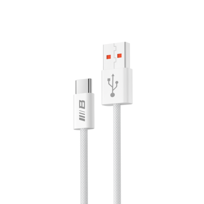Кабель Blueo Braided Fast Charging USB-A to USB-C 6A (120W), 1,5м белый(1)