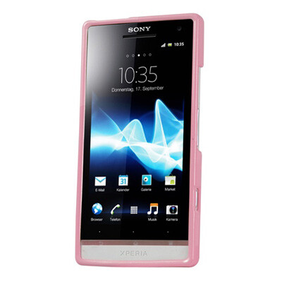Силиконовый чехол накладка Moings Pink для Sony Xperia S/SL LT26i(2)