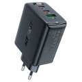 Зарядное устройство Acefast A41 GaN PD65W (2xUSB-C + USB-A) черное(#1)