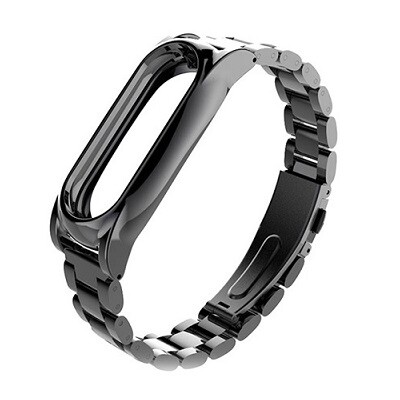 Металлический ремешок к Mi Band 2 Stailess Steel серый для Xiaomi(1)