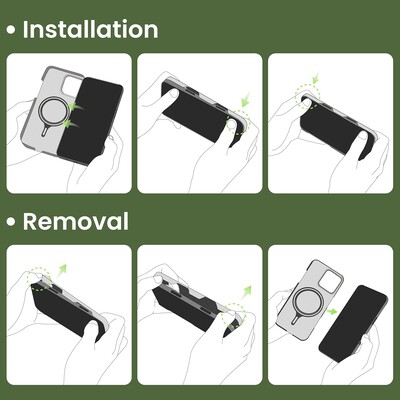 Кевларовый чехол Pitaka Ultra-Slim Case MagSafe Forest Green для Apple iPhone 16 Pro(8)