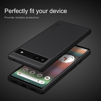 Пластиковый чехол с подставкой Nillkin Super Frosted Shield Черный для Google Pixel 6a(4)