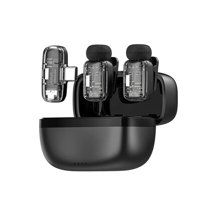 Беспроводной петличный микрофон с шумоподавлением WiWU Wi-WM008(3)